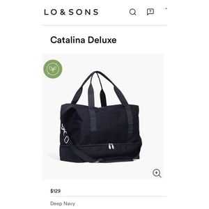 Lo & Sons Catalina Deluxe Weekender Duffel Bag in Deep Navy